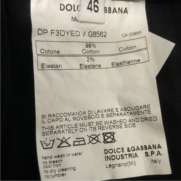 Dolce & Gabbana Black metallic boot cut pants size 42 - Picture 5 of 13